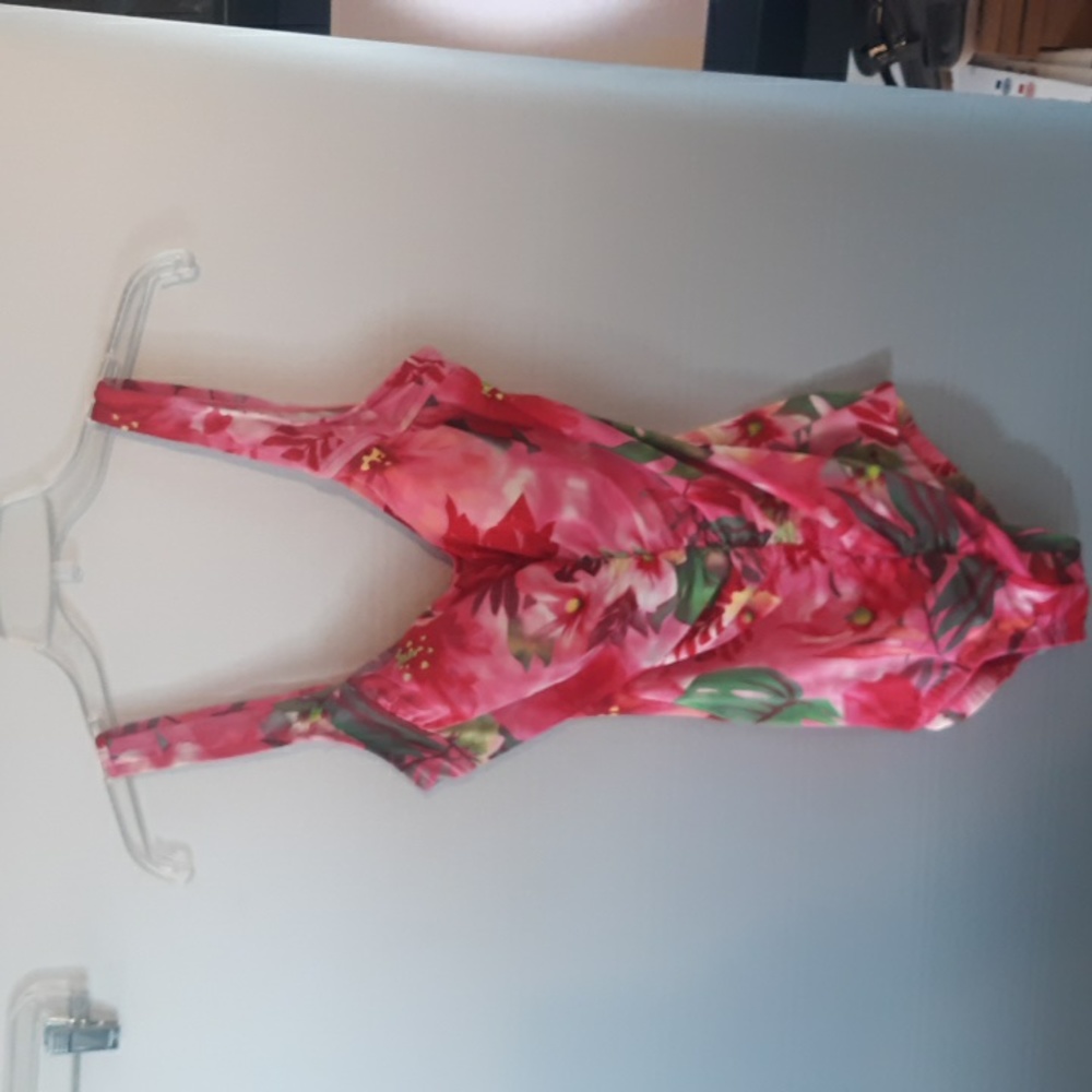 Maxine of Hollywood Pink Floral One-Piece Swimsuit